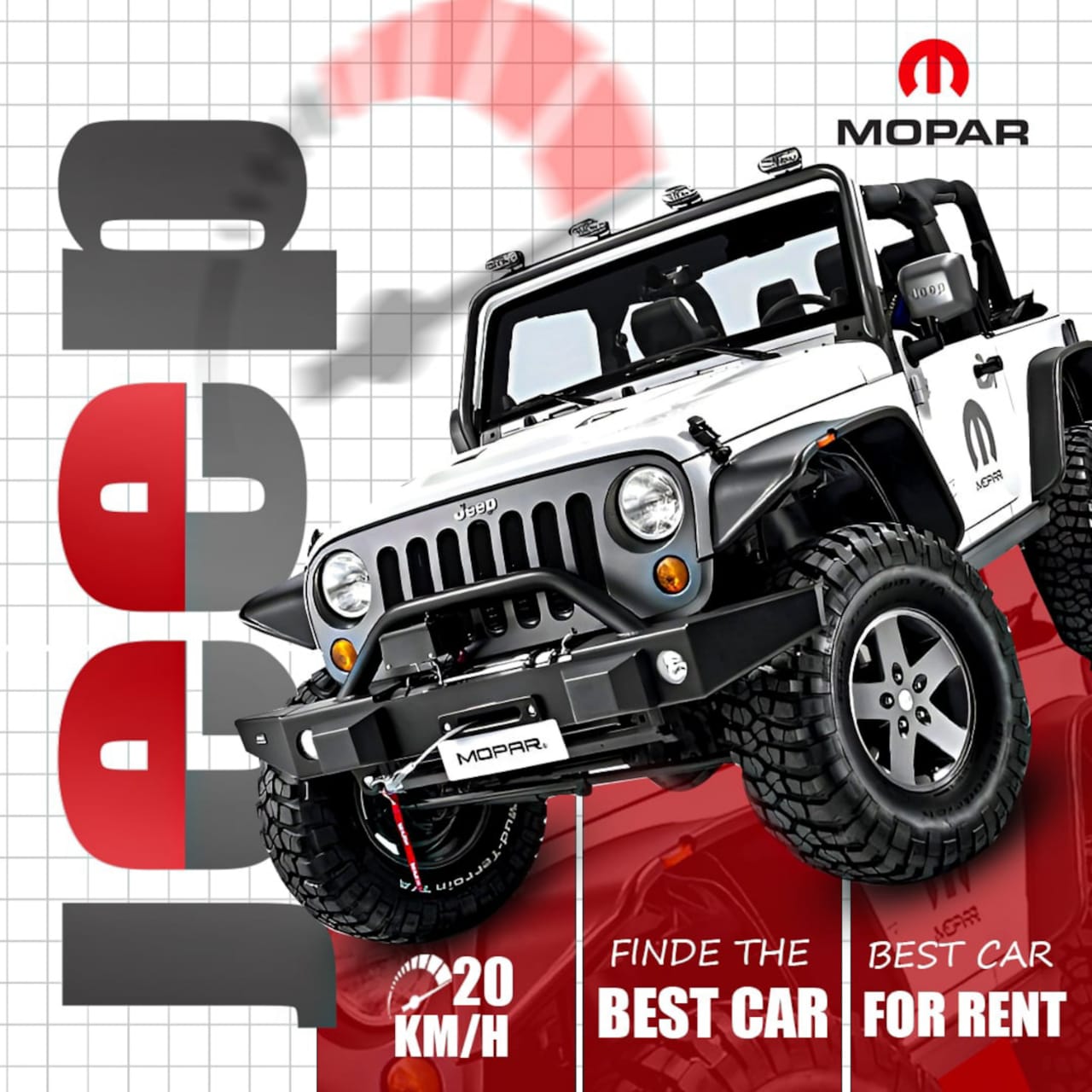 graphic design protflio car sale poster